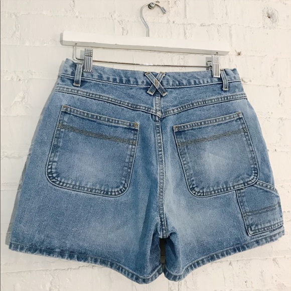 Vintage Pants - Vintage 90s denim high waist short 8/9 festival